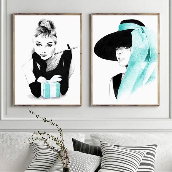 SET 3 Audrey Hepburn Breakfast at Tiffany’s print picture wall art Office decor - Picture 2 of 9